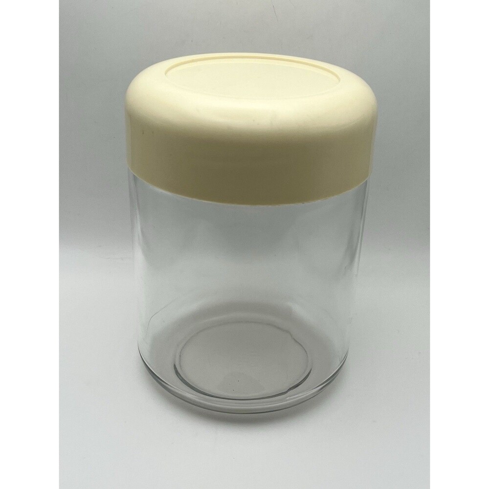 Vintage Gemco Corelle Forever Yours Glass Kitchen Canister Jar Almond Lid USA - Picture 5 of 5